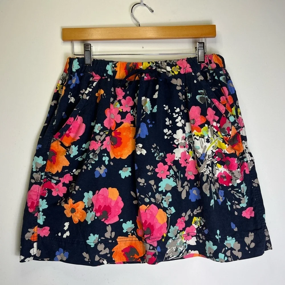 Merona Floral Cotton Skirt M | Bold Bright Y2K with Pockets